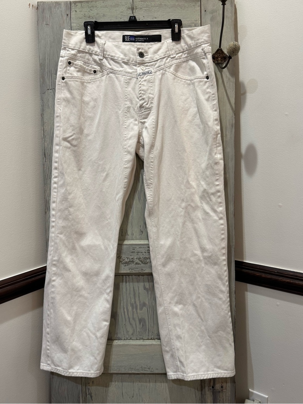 Marithe Francois Girbaud Jeans Size 36 Blue Brand X Authentic Fit White Denim